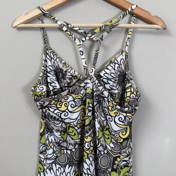 Prana Floral Shelf Bra Traveler's Mini Dress Women Small Athletic Outdoor Active - Picture 9 of 12